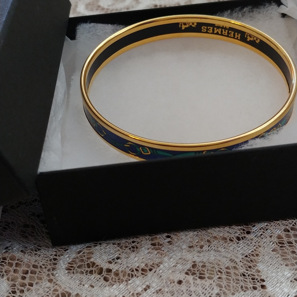 Hermes Gold Enamel Bracelet / NWOT - Picture 12 of 13